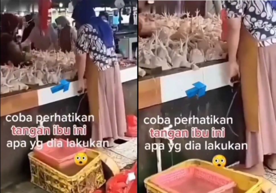 Pedagang diduga memompa ayam (instagram.com/soloinfo/)