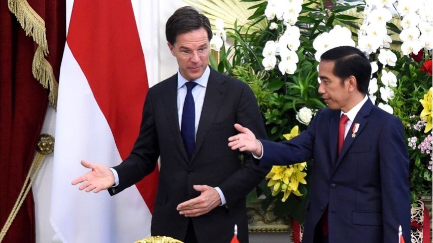 Jokowi bersama PM Belanda Mark Rutte yang Disebut Mirip Dr. Strange (Twitter/@jokowi)