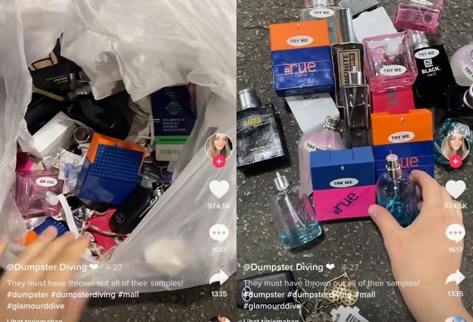 Viral Perempuan Temukan Parfum Ratusan Dolar di Tempat Sampah Mal (TikTok)