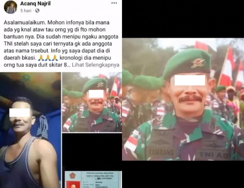 Laporan penipuan TNI gadungan (instagram.com/kabarnegri/)