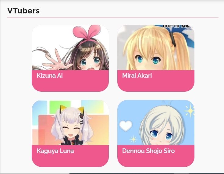 VTubers. [Virtual YouTuber.Fandom]