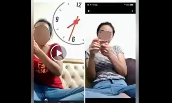 Video berisi rekaman seorang perempuan diduga tengah mengisap narkoba jenis sabu-sabu viral di media sosial, Senin (9/5/2022). [Facebook]