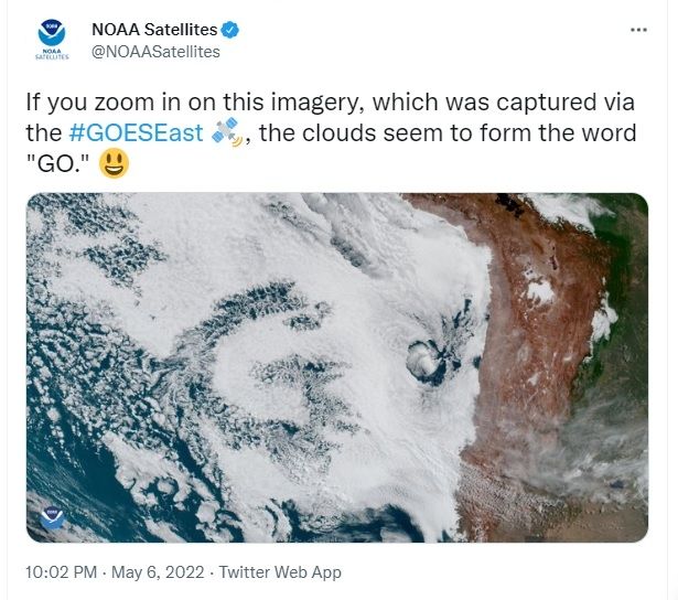 Penampakan unik awan dari luar angkasa. [Twitter]
