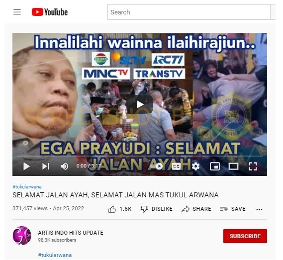 Hoaks Tukul Arwana meninggal dunia.