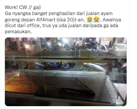 Jualan ayam penghasilan besar (Twitter/workfess)