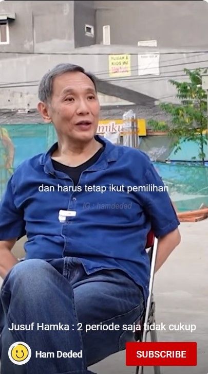 Tangkapan layar video Jusuf Hamka menyebut jabatan presiden dua periode saja tidak cukup. [YouTube]