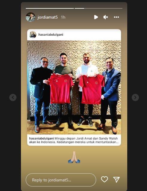 Respons Jordi Amat setelah dikabarkan akan datang ke Indonesia. (Instagram/ jordiamat5)