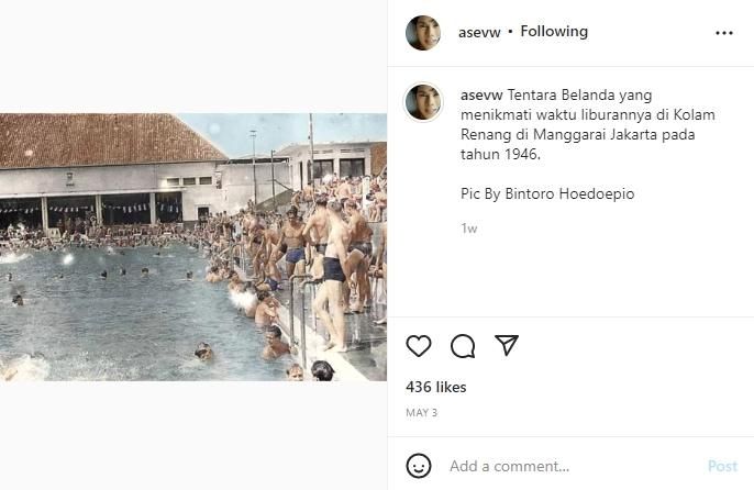 Viral Foto Jadul Tentara Belanda Renang Di Manggarai Saat Liburan Tahun