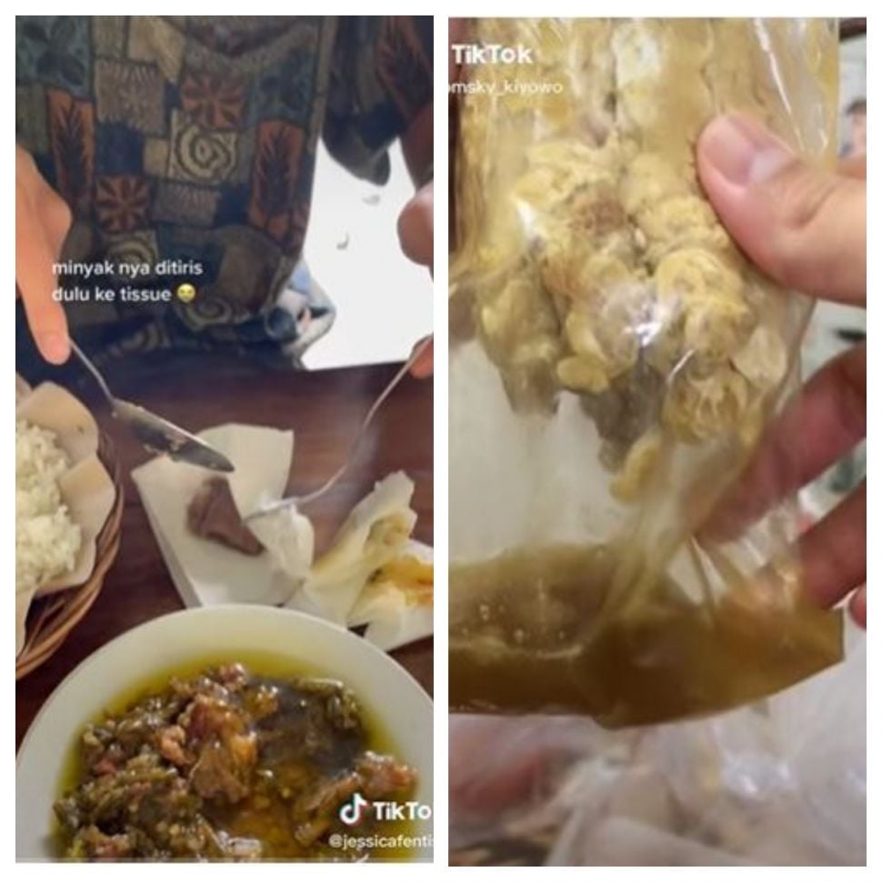 Meniriskan minyak sebelum makan (TikTok @jessicafentisa)