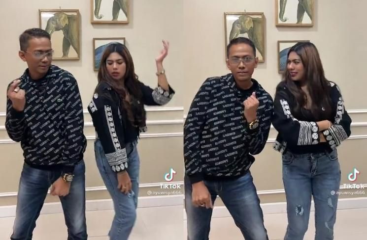 Momen Akrab Doddy Sudrajat dan Ayu Wisya (TikTok/ayuwisya666)