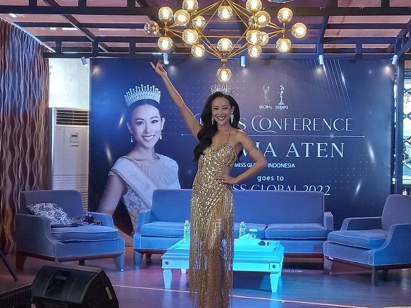 Olivia Aten Wakili Indonesia di Miss Global 2022. (Suara.com/Dini Afrianti Efendi)