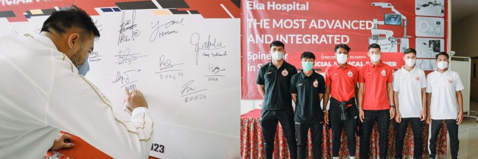 Para pemain Persija saat melakukan MCU di Eka Hospital. (Dok; Eka Hospital)