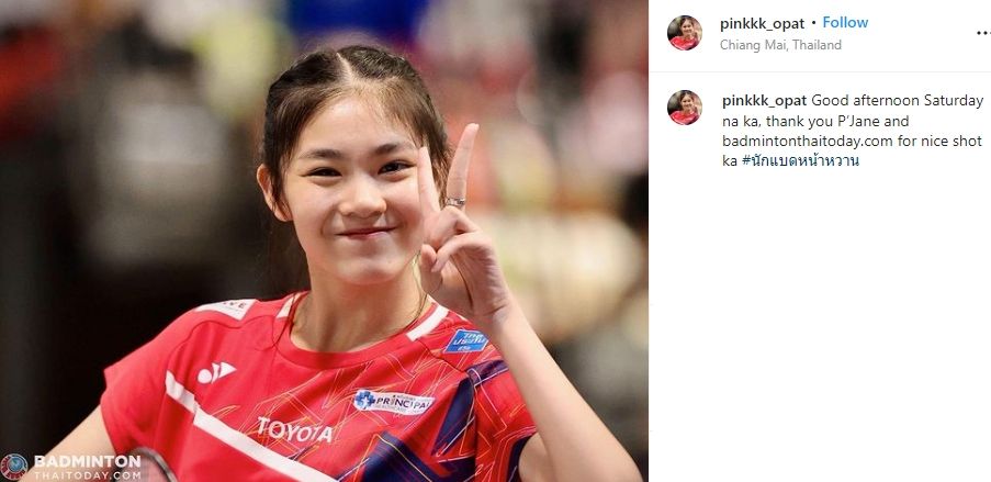 Tunggal putri Thailand yang curi perhatian di SEA Games 2021. Pitchamon Opatniput. (Instagram/pinkkk_opat)
