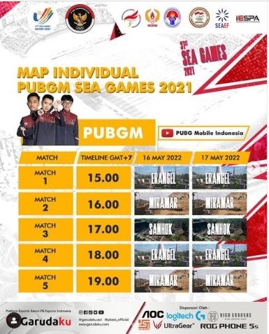 Jadwal PUBG Mobile di Sea Games Vietnam. [Instagram/@garudaku.esi]