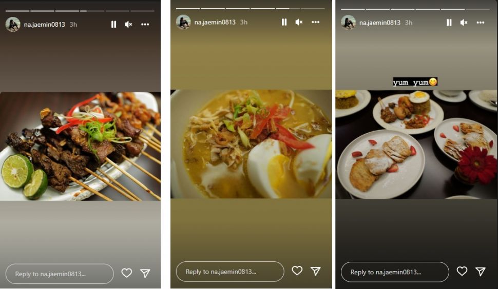 Jaemin NCT mengunggah foto makanan khas Indonesia [Instagram/@na.jaemin0813]