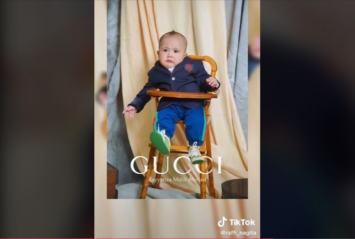 Rayyanza Ikutan Gucci Model Challange. (TikTok)