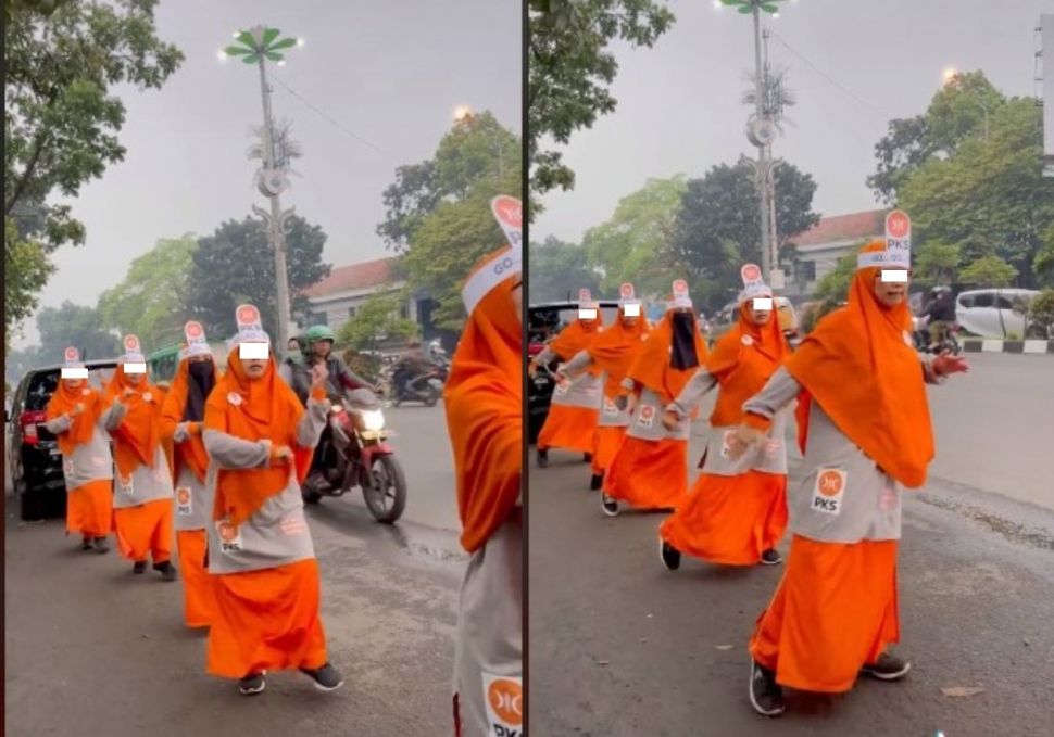 Senam PKS di pinggir jalan (tiktok.com/@dr.auliyafadlilah)