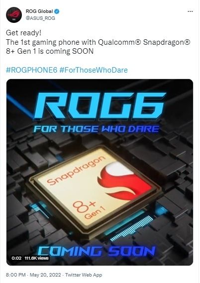 Bocoran Asus ROG Phone 6. [Twitter]