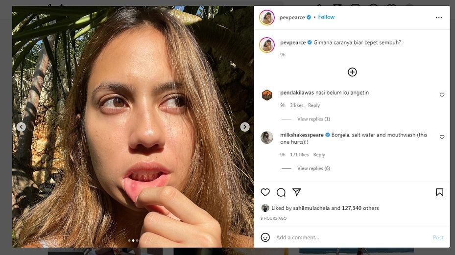 Unggahan Pevita Pearce [Instagram]