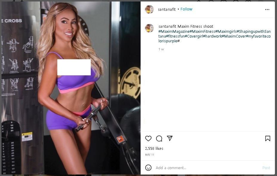 Tak Suka Pria Pemalas, Model Ini Cari Pacar yang Mau Olahraga 5 Kali Seminggu (instagram.com/santanafit)
