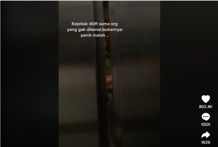 Cewek Ini Ngaku Terjebak di Lift Bareng Cowok Ganteng, Warganet: Musibah atau Anugerah? (Dok: TikTok/puanniiiee)