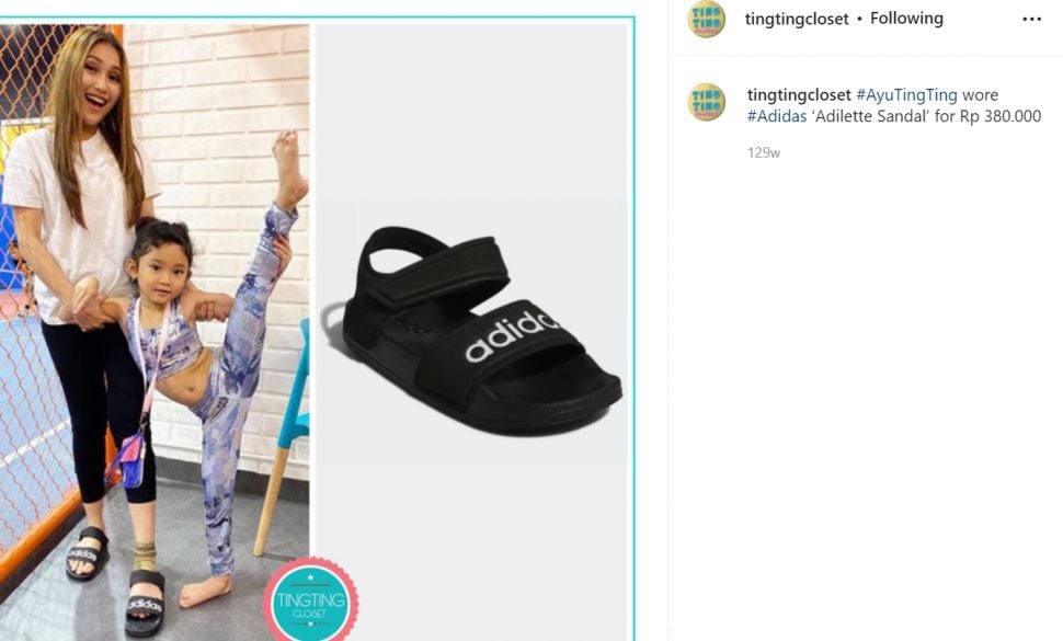 Koleksi sandal Ayu Ting Ting, mulai harga ratusan ribu sampai jutaan (Instagram/tingtingcloset)