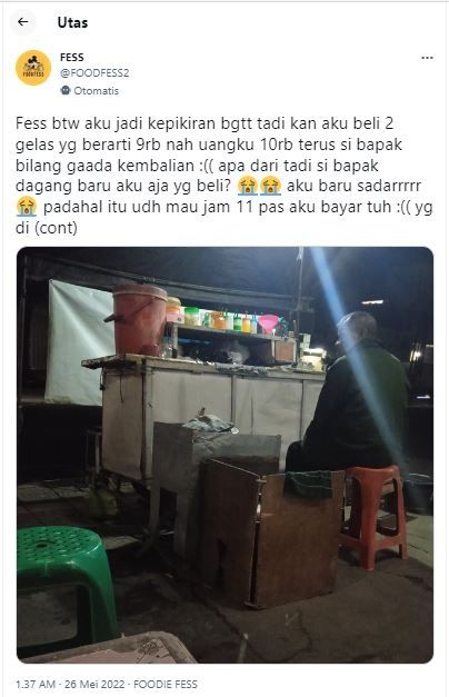 Penjual susu murni sepi pelanggan (Twitter @FOODFESS2)