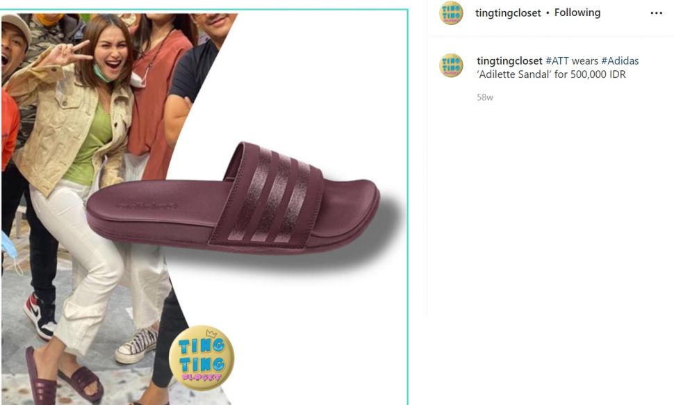 Koleksi sandal Ayu Ting Ting, mulai harga ratusan ribu sampai jutaan (Instagram/tingtingcloset)