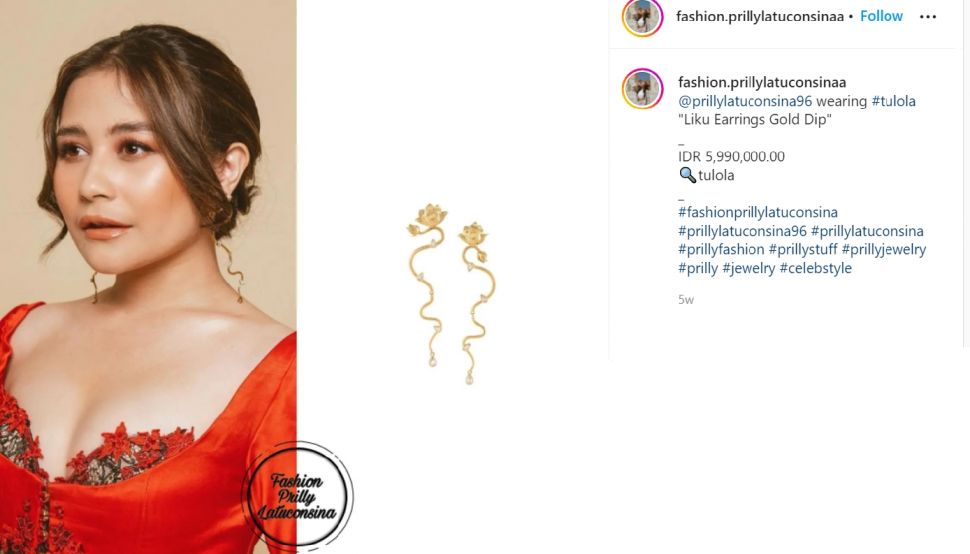 Aksesoris termahal yang dikenakan oleh Prilly Latuconsina, dari jepit rambut sampai jam tangan ratusan juta (Instagram/fashion.prillylatuconsina)