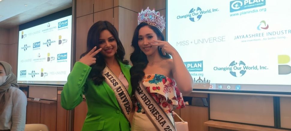 Puteri Indonesia 2022 dan Miss Universe 2021 [Suara.com/Rena Pangesti]