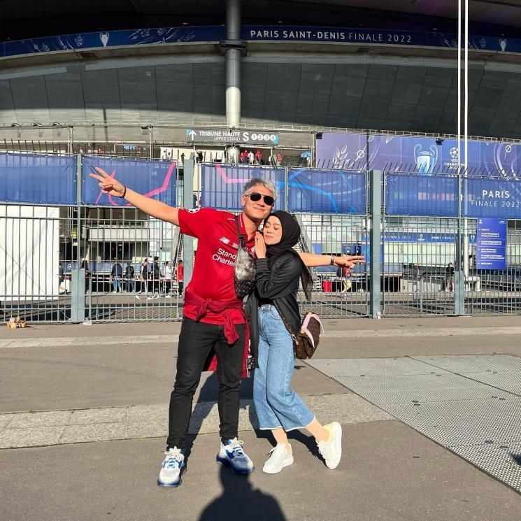 Momen Rizky Billar Nonton Liga Champions di Paris (Instagram)