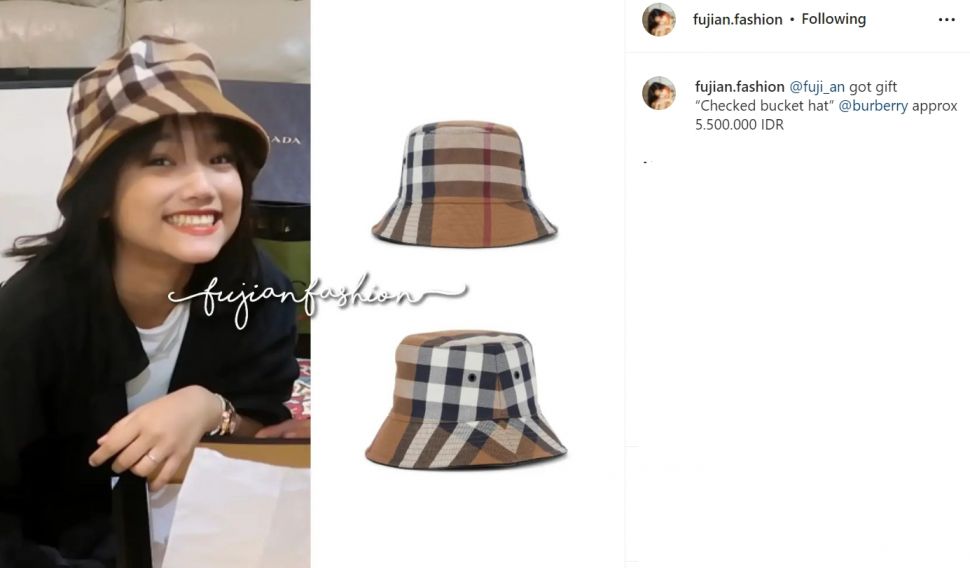 Tidak kalah dari selebriti-selebriti lainnya, Fuji An juga mengoleksi berbagai topi dengan harga sampai jutaan Rupiah (Instagram/fujian.fashion)