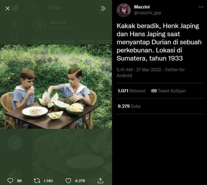 Dua bocah bule di Sumatra tahun 1993. (twitter/mazzini_gsp)