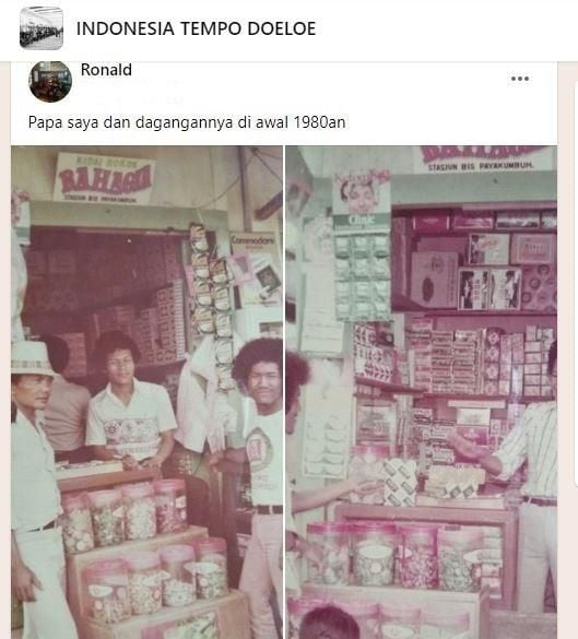 Foto warung 1980-an yang menarik perhatian netizen. (Facebook/ Ronald via Indonesia Tempoe Doeloe)