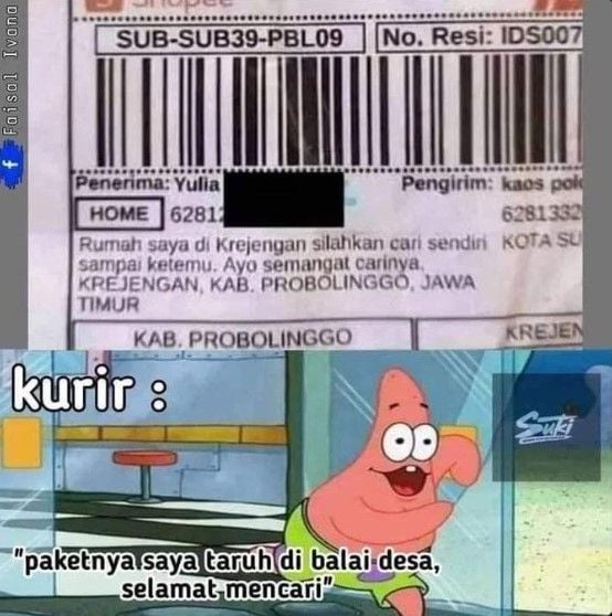 Cuma Kasih Patokan, Kurir Ini Disuruh Cari Sendiri Rumah Pembeli Saat Antar Belanja Online. (Dok: Twitter/@txtdarionlshop)