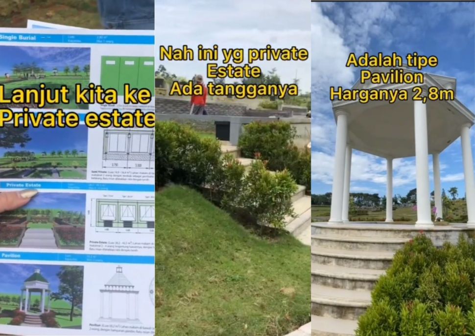 Tipe makam private estate dan pavilion dengan privasi yang terjamin dengan fasilitas lebih bagus.(Instagram/lambegosiip)