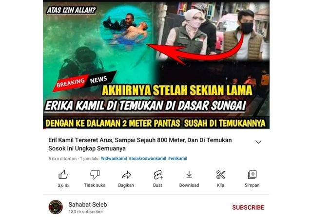 Hoaks penemuan Emmeril Khan Mumtadz (YouTube/ Sahabat Seleb)