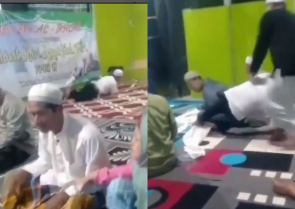 Viral Aksi Pria Joget Terlalu Semangat saat Dzikir sampai Mengenai Jemaah Lain (Instagram/terangmedia)