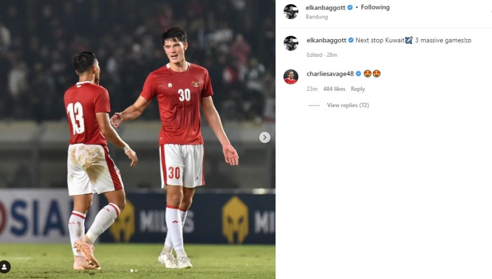 Elkan Baggott tak sabar bermain di Kualifikasi Piala Asia 2023. (Instagram/elkanbaggott)