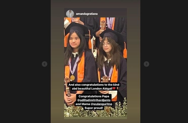 Potret Wisuda London Abigail (Instagram/@wulanguritno)