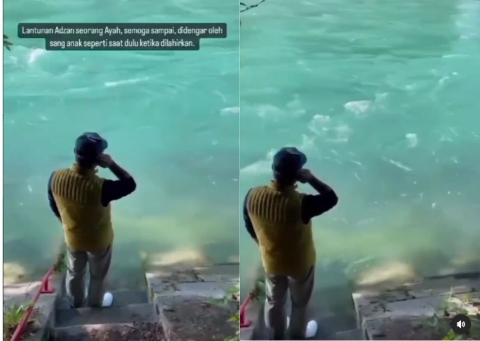 Momen Ridwan Kamil Lantunkan Adzan di Pinggir Sungai Aare Sebelum Pulang (Instagram/video_medsos)