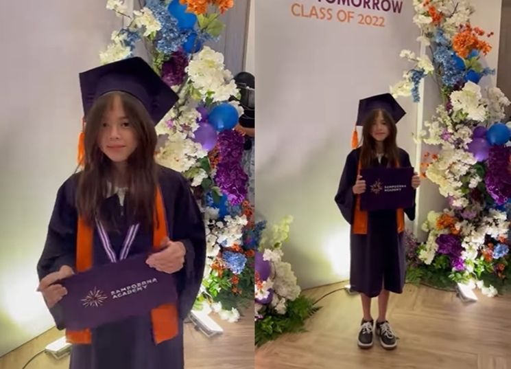 Potret Wisuda London Abigail (Instagram/@adilladimitrihardjanto)