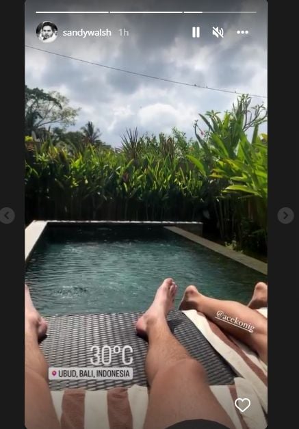 Sandy Walsh berlibur di Bali usai gagal bela timnas Indonesia di Kualifikasi Piala Asia 2023. (Instagram/sandywalsh)