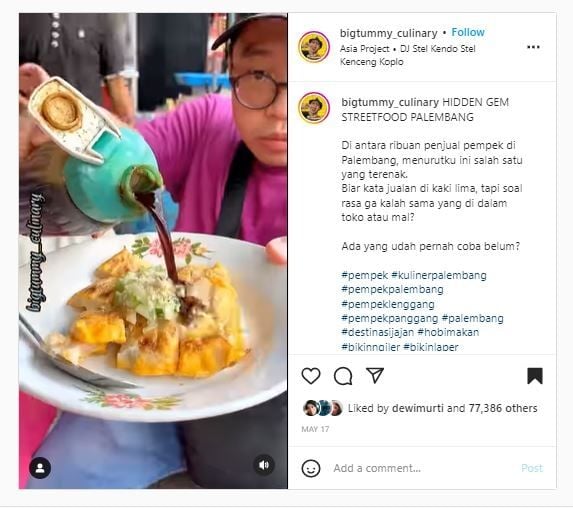 Lenggang dan Pempek Panggan (Instagram @bigtummy_culinary)