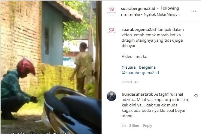 Penghutang hanya pasrah (Instagram/suarabergema2)