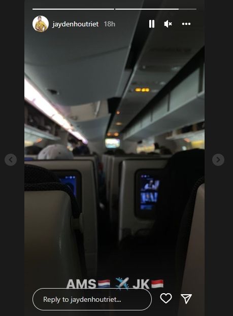 Pemain keturunan Indonesia, Jayden Houtriet otw ke Jakarta. (Instagram/jaydenhoutriet)