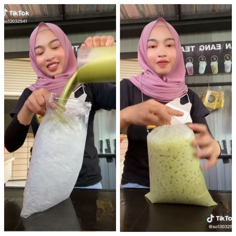 Minuman penuh es batu (TikTok @so13032541)