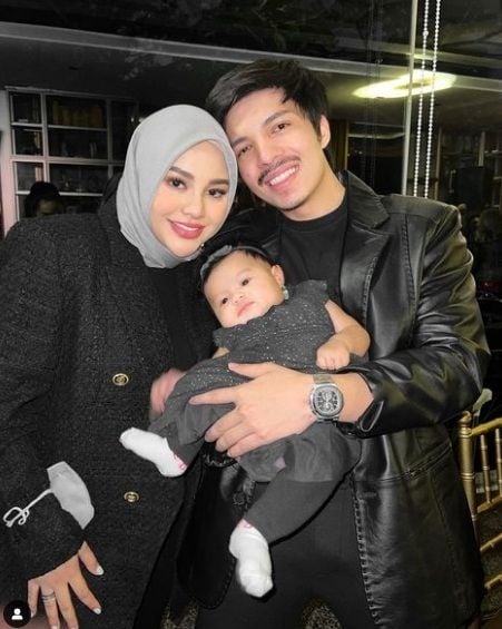 Atta Halilintar, Aurel Hermansyah dan Ameena Hanna Nur Atta. [Instagram/@aurelie.hermansyah]