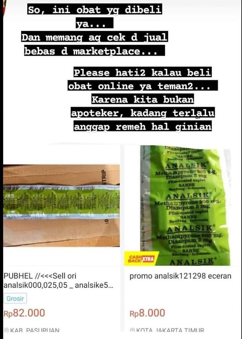 Obat yang dibeli ipar secara online. (Twitter/ndagels)