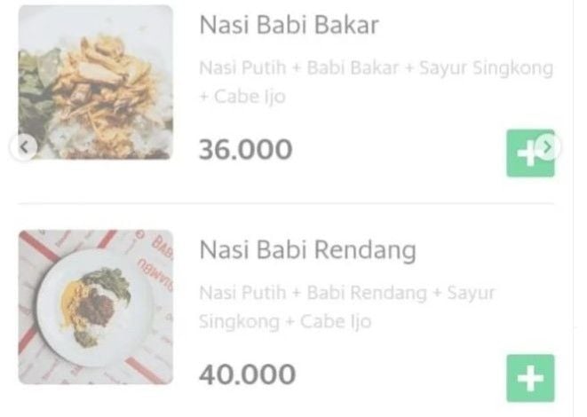 Nasi rendang babi (Instagram)